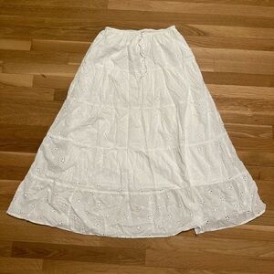 Hollister White Maxi Skirt
